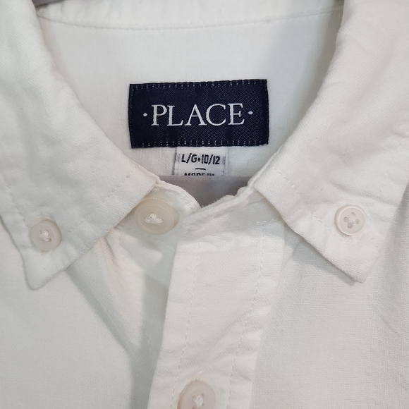 3/$15 Children's Place White Cotton Button Down Shirt, Size 10-12 ~ EUC - Picture 3 of 7